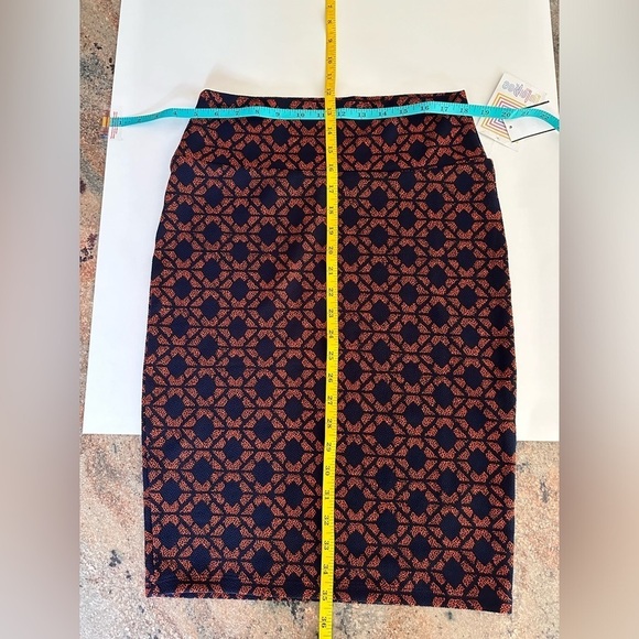 LulaRoe midi pencil skirt black and orange size small - Picture 1 of 4